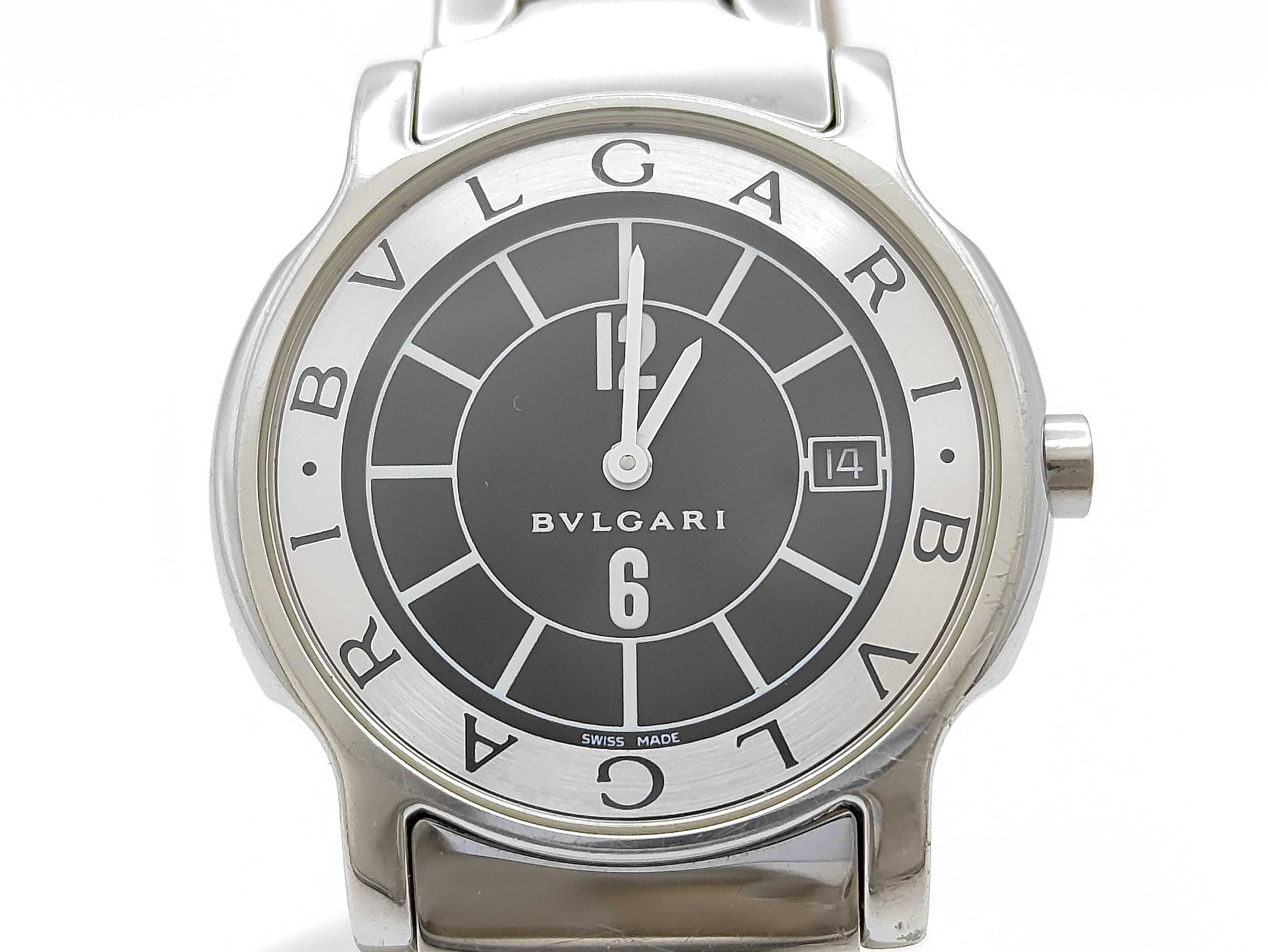 BVLGARI Solo Tempo ST35S D35952 Quartz Black Dial Boys Watch
