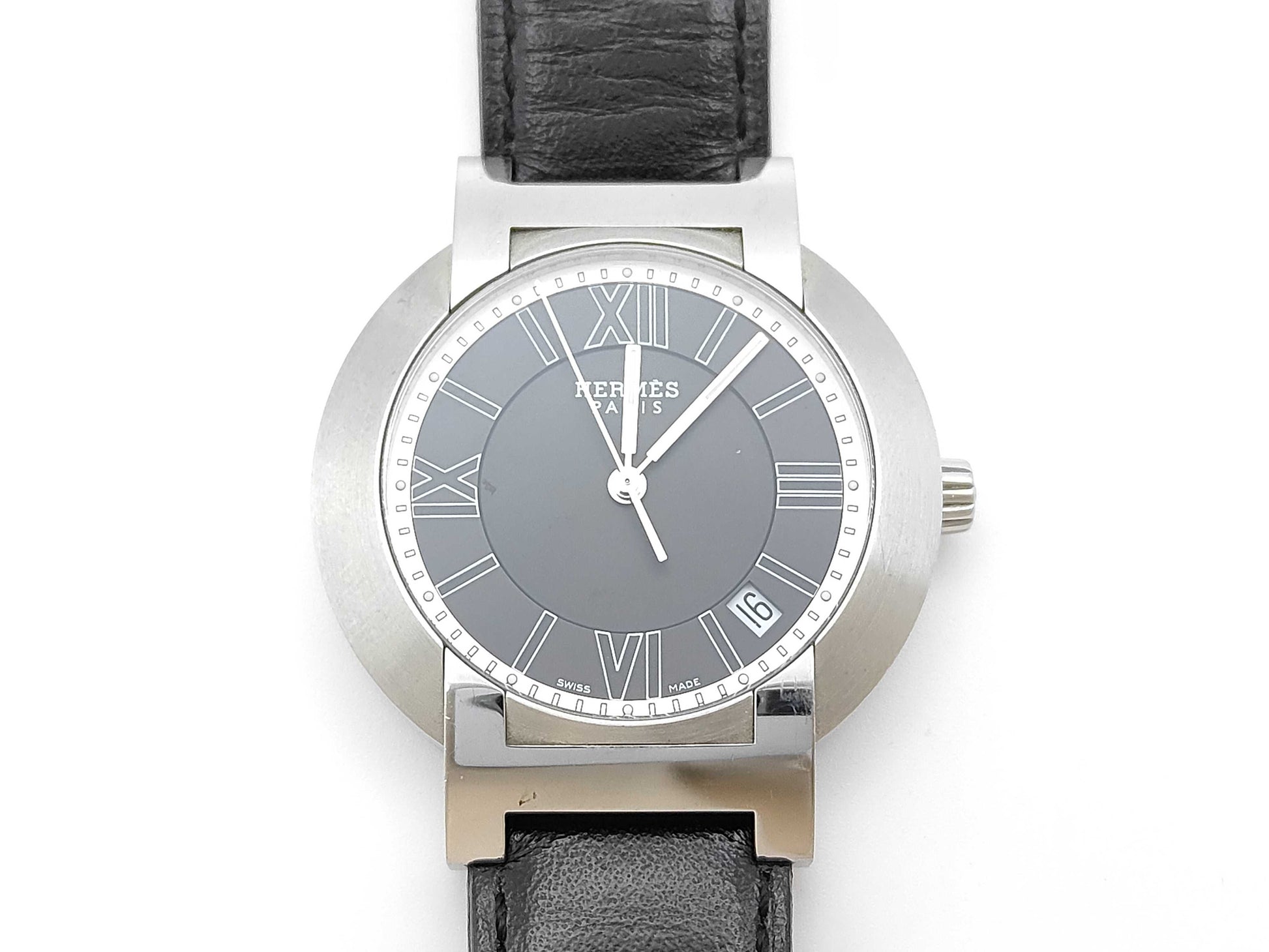 HERMES Nomad NO1.710 1948841 Autoquartz Grey Dial Immovable Men's Watch