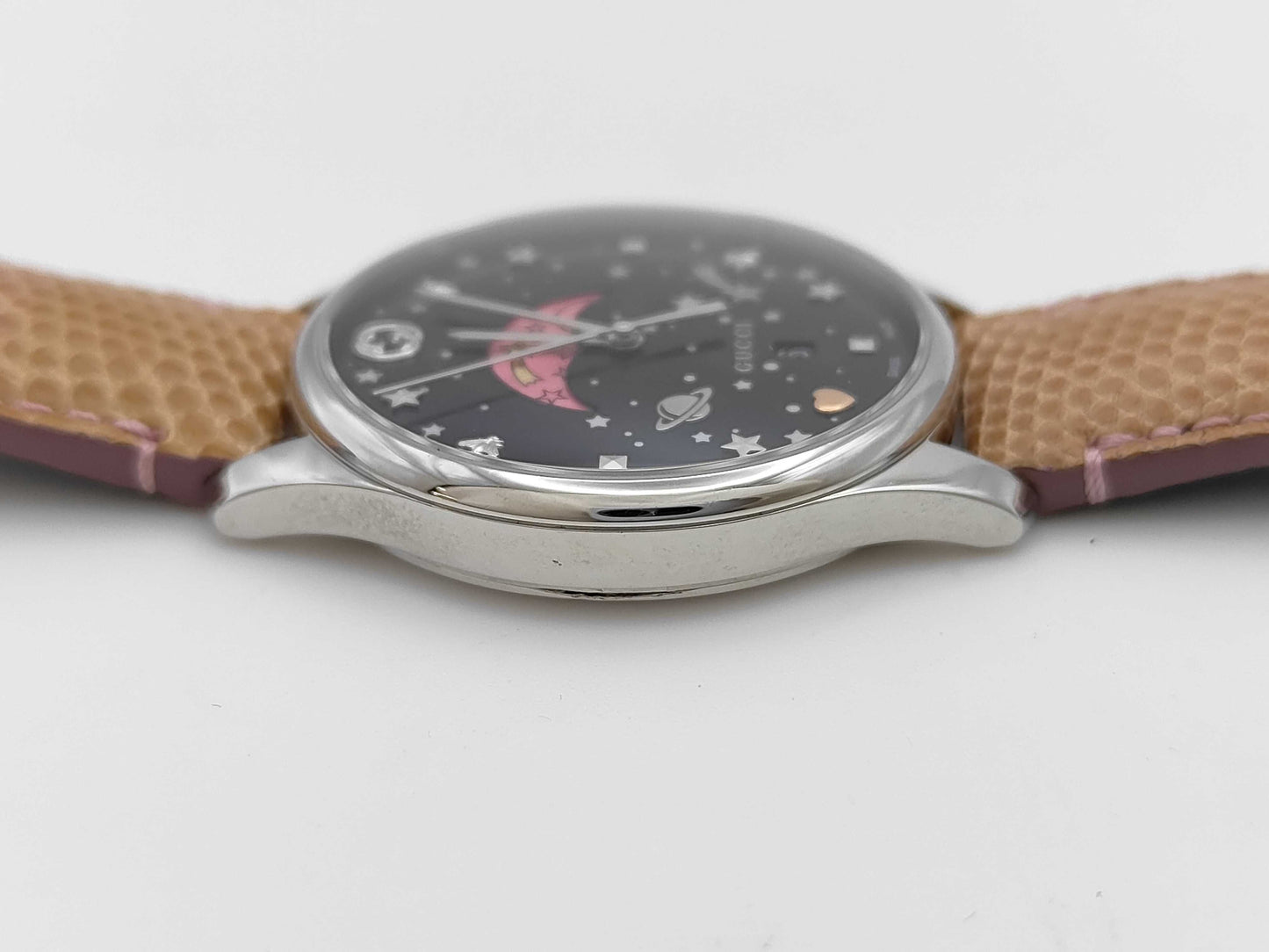 GUCCI G Timeless Moon Phase 126.4 17380844 Quartz Black Dial Immovable Men's Watch