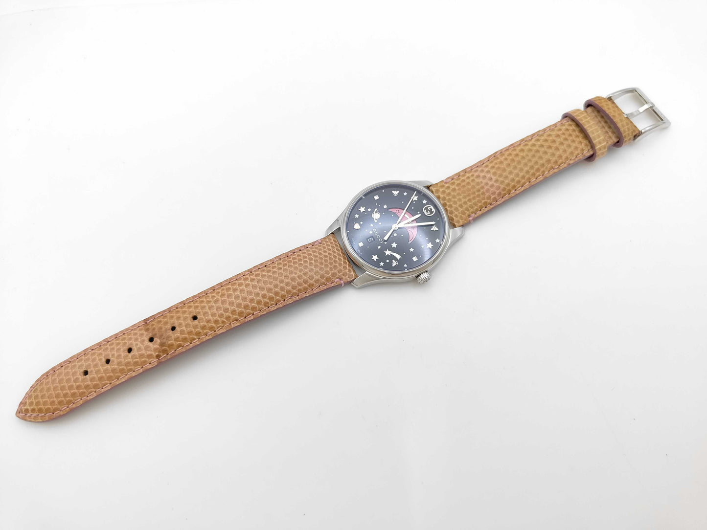 GUCCI G Timeless Moon Phase 126.4 17380844 Quartz Black Dial Immovable Men's Watch