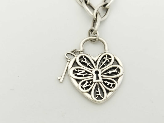 Tiffany & Co. Filigree Heart Key Bracelet SV925 17.2g Bracelet Bangle