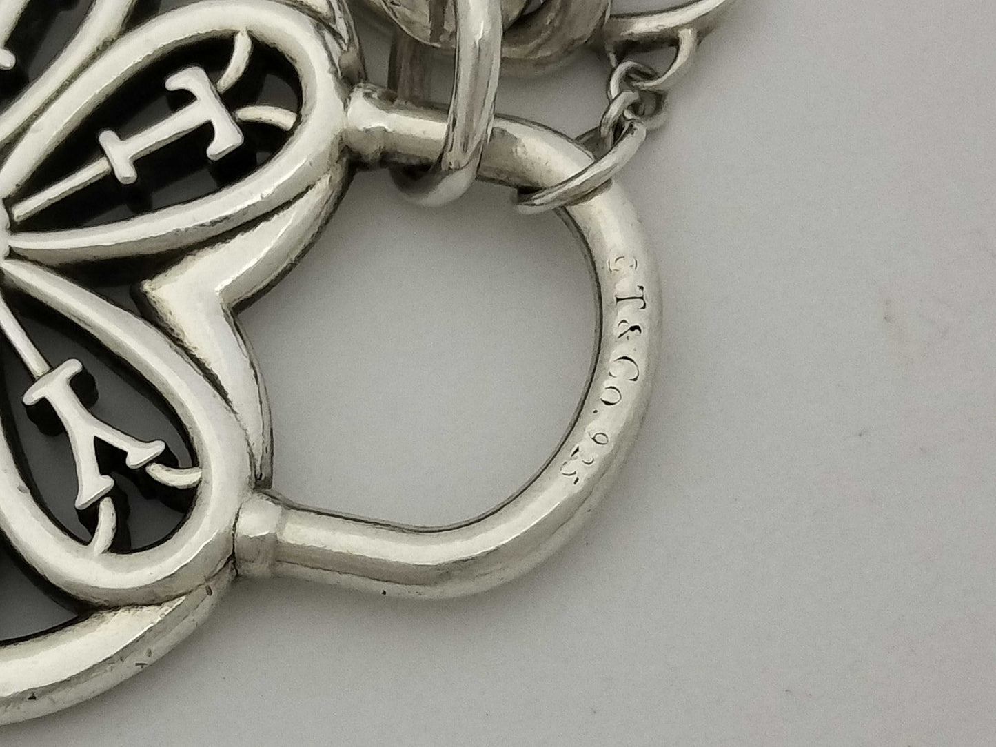 Tiffany & Co. Filigree Heart Key Bracelet SV925 17.2g Bracelet Bangle