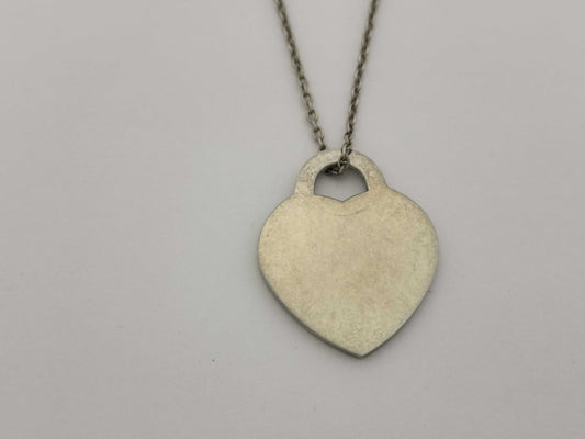 Tiffany&Co. Tiffany Return Toe Necklace Heart Tag SV925 3.8g Necklace