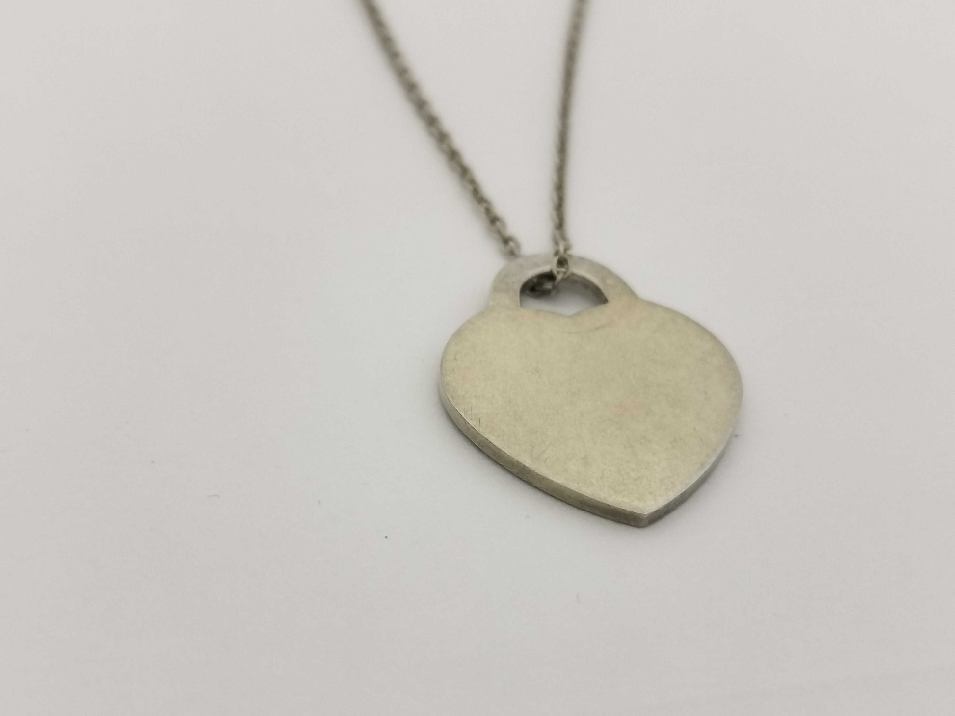 Tiffany&Co. Tiffany Return Toe Necklace Heart Tag SV925 3.8g Necklace