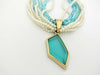 GIVENCHY Givenchy Necklace Beaded Pearl Colored Stone Blue Necklace