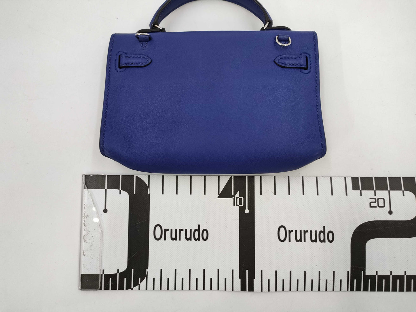 HERMES Tiny Kelly Swift Blue Electric Handbag