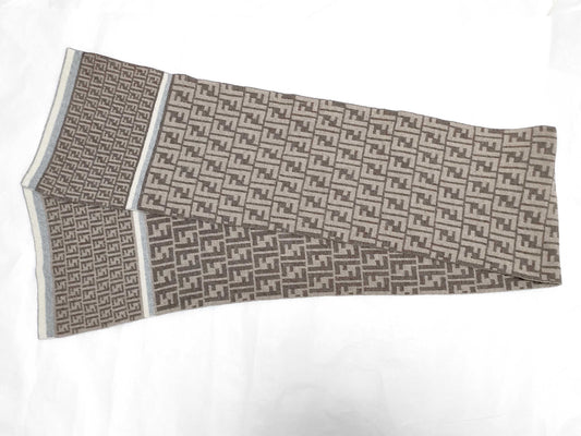 FENDI Zucca Pattern Fendi Zucca Muffler Beige Muffler