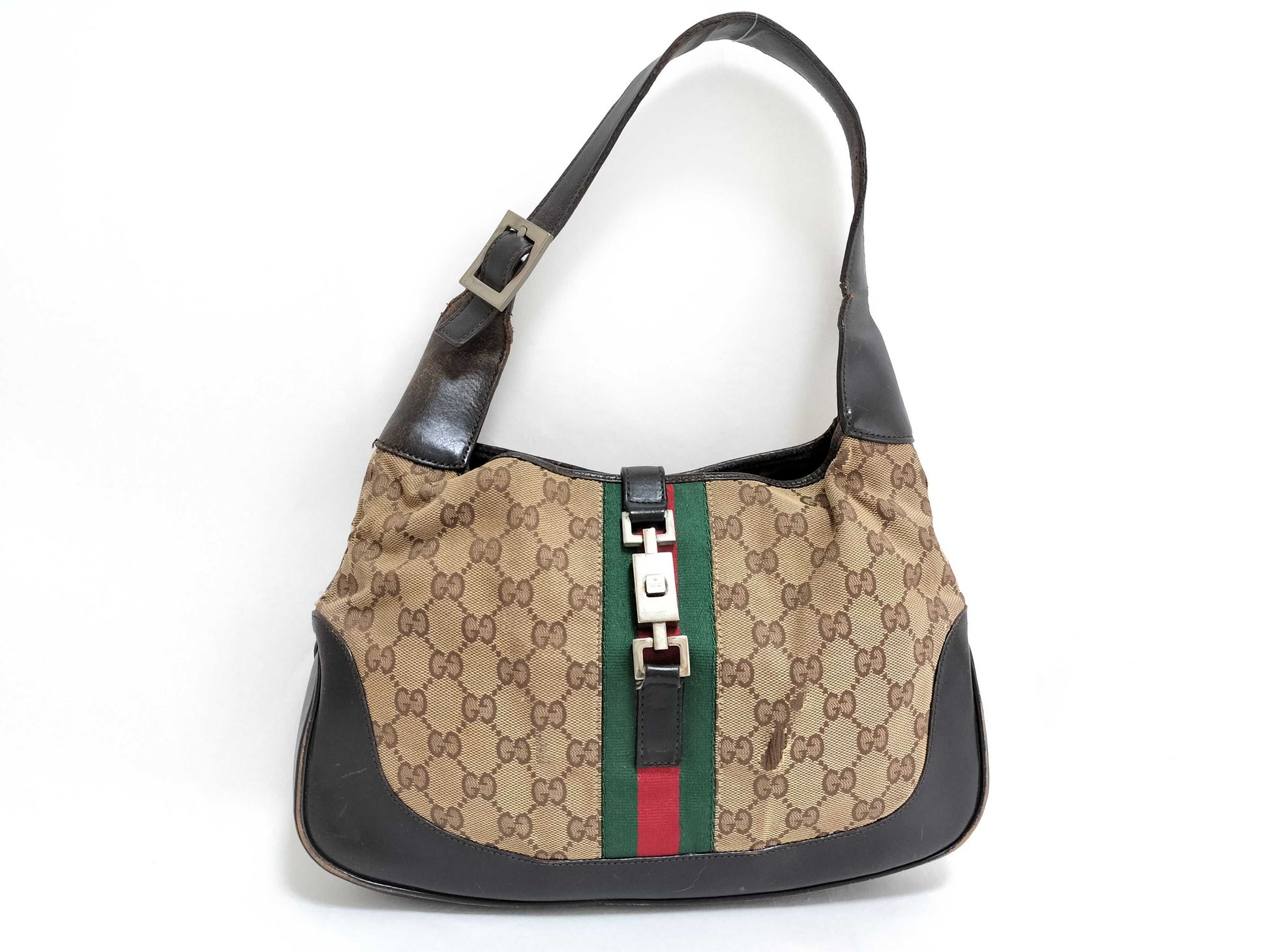 GUCCI GG Canvas Gucci GG Canvas Handbag Jackie Sherry Shoulder Bag