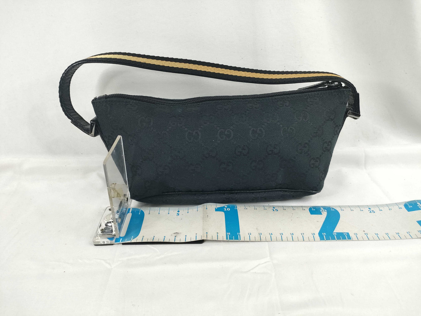 GUCCI GG Canvas Gucci GG Canvas Bag Sherry Black Handbag