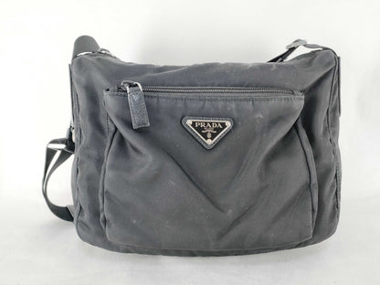 PRADA Nylon Prada Shoulder Bag Black Shoulder Bag
