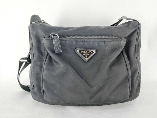 PRADA Nylon Prada Shoulder Bag Black Shoulder Bag