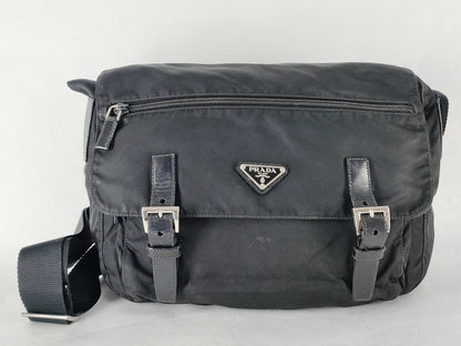 PRADA Nylon Prada Shoulder Bag Black Shoulder Bag