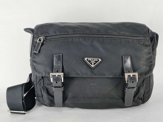 PRADA Nylon Prada Shoulder Bag Black Shoulder Bag