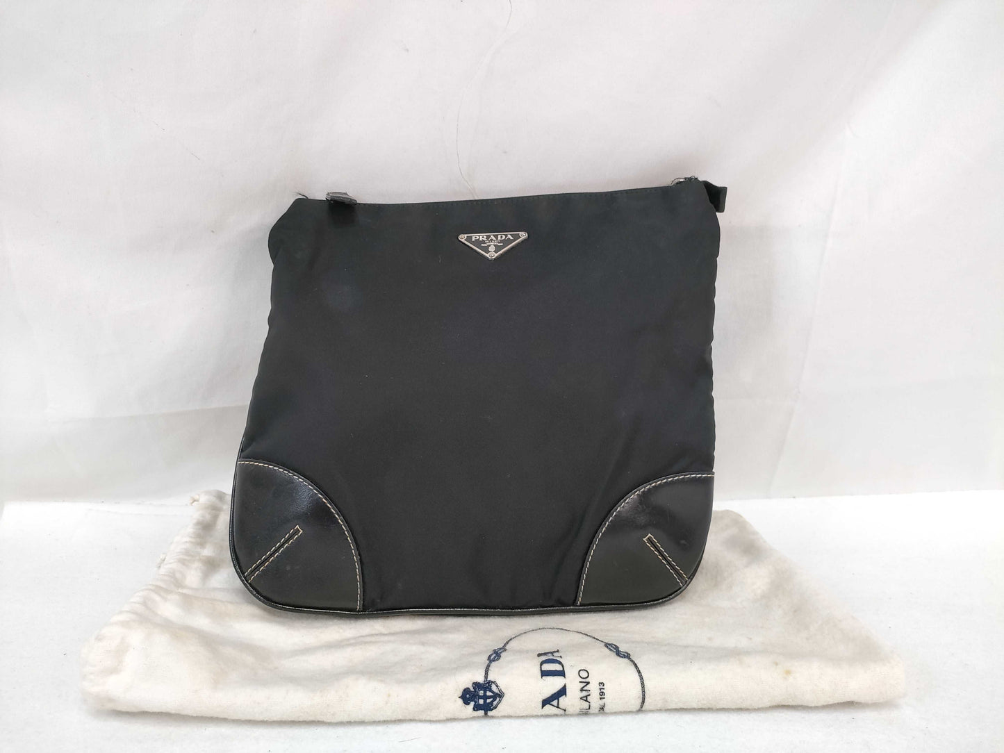 PRADA Nylon Prada Shoulder Bag Black Shoulder Bag