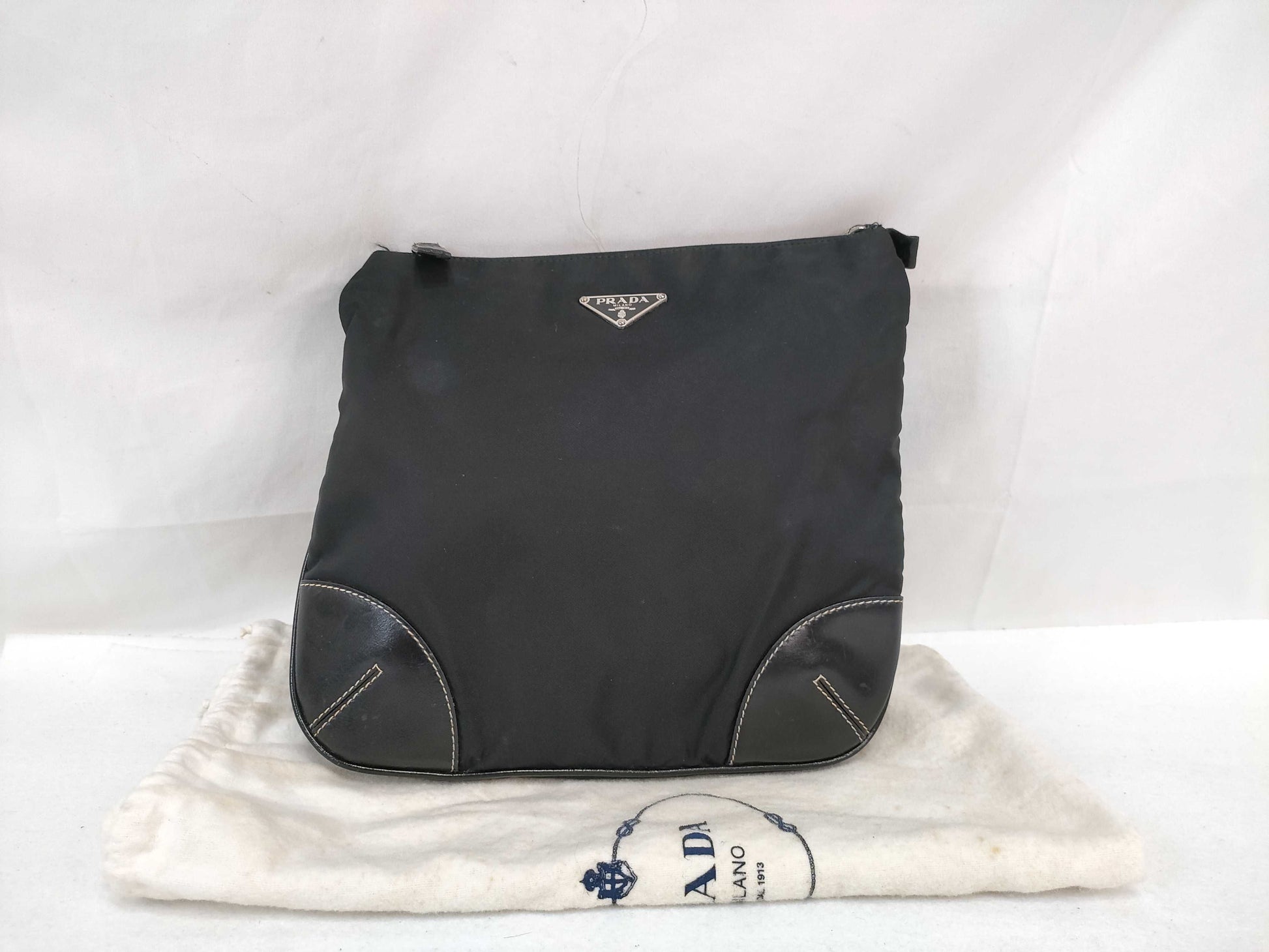 PRADA Nylon Prada Shoulder Bag Black Shoulder Bag