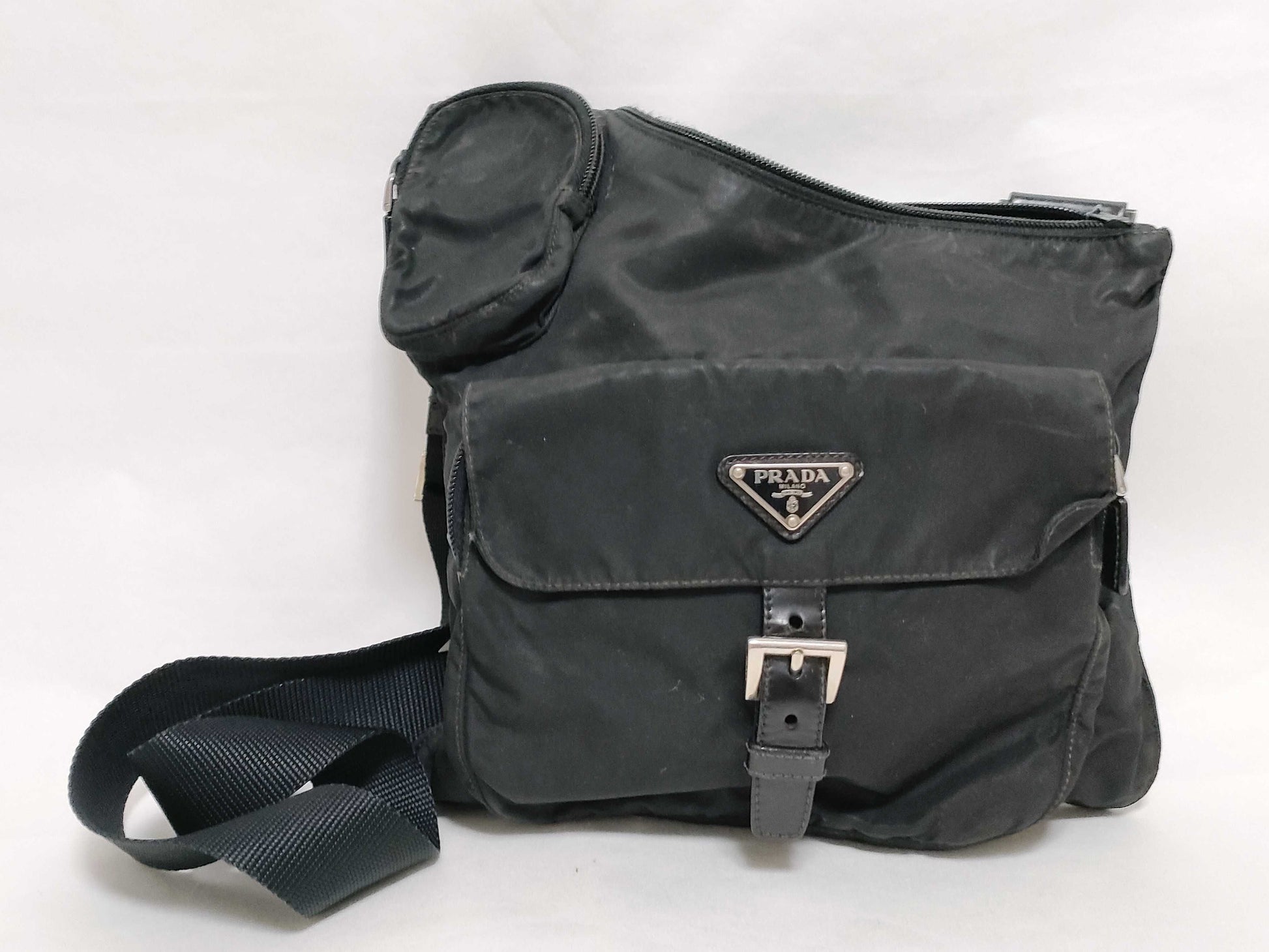 PRADA Nylon Prada Shoulder Bag Black Shoulder Bag