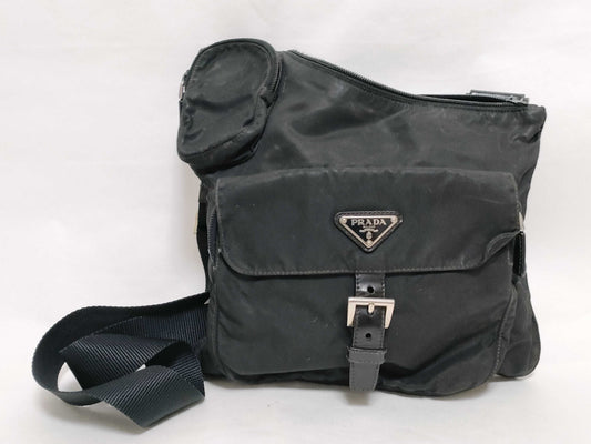 PRADA Nylon Prada Shoulder Bag Black Shoulder Bag