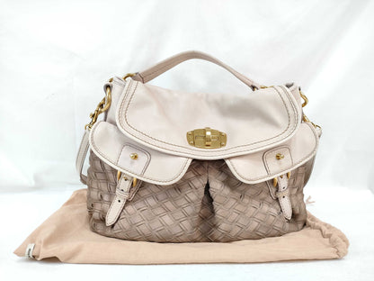 Miu Miu Miu 2WAY Handbag with Long Strap Turnlock Pink Shoulder Bag