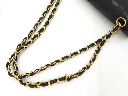 CHANEL Matlasse Chain Shoulder Bag Turnlock Black Shoulder Bag