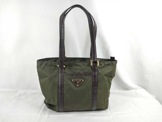PRADA Nylon Prada Purse Green Handbag