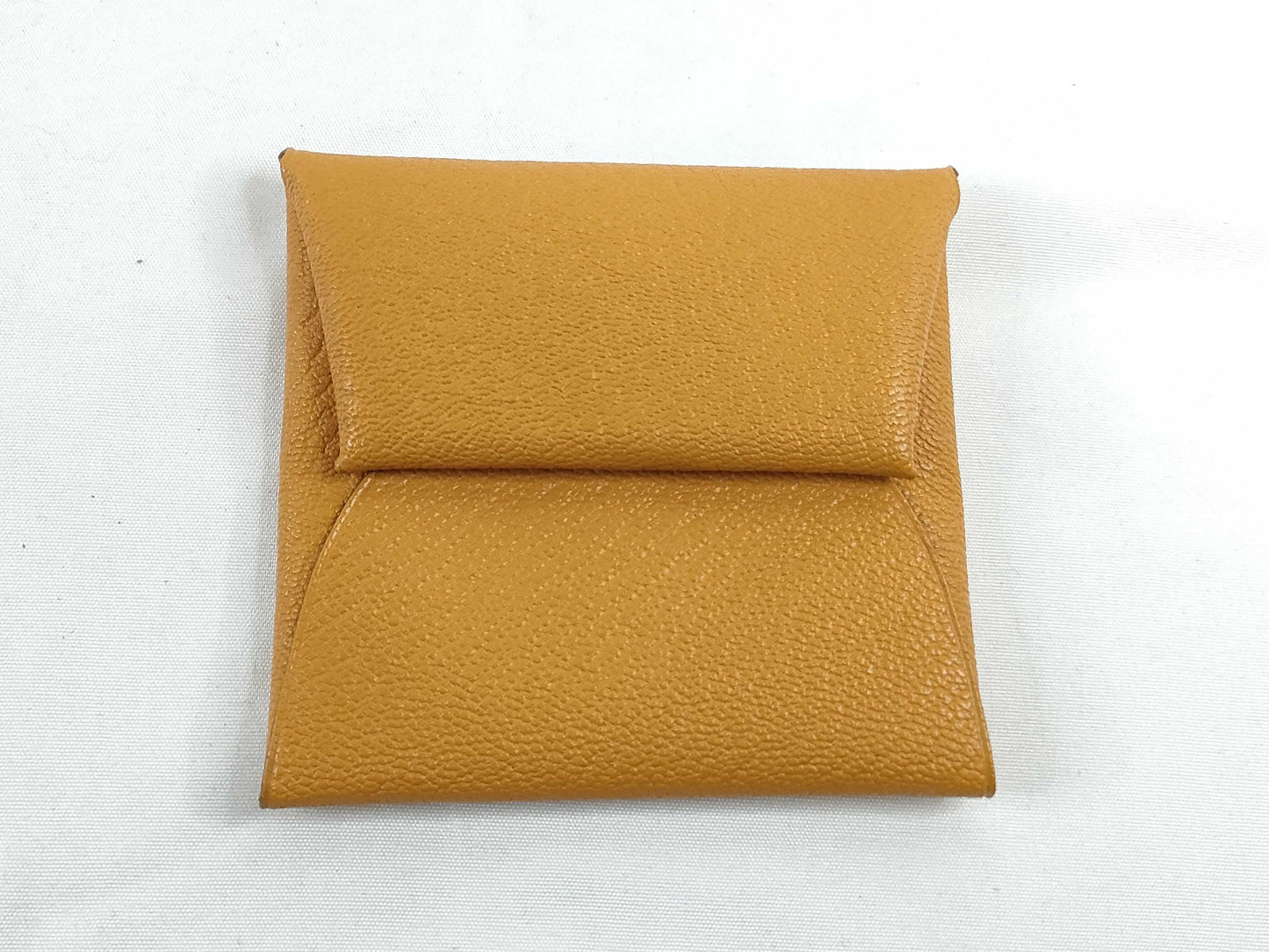 HERMES Bastia Orange □P Engraved Box Coin Case