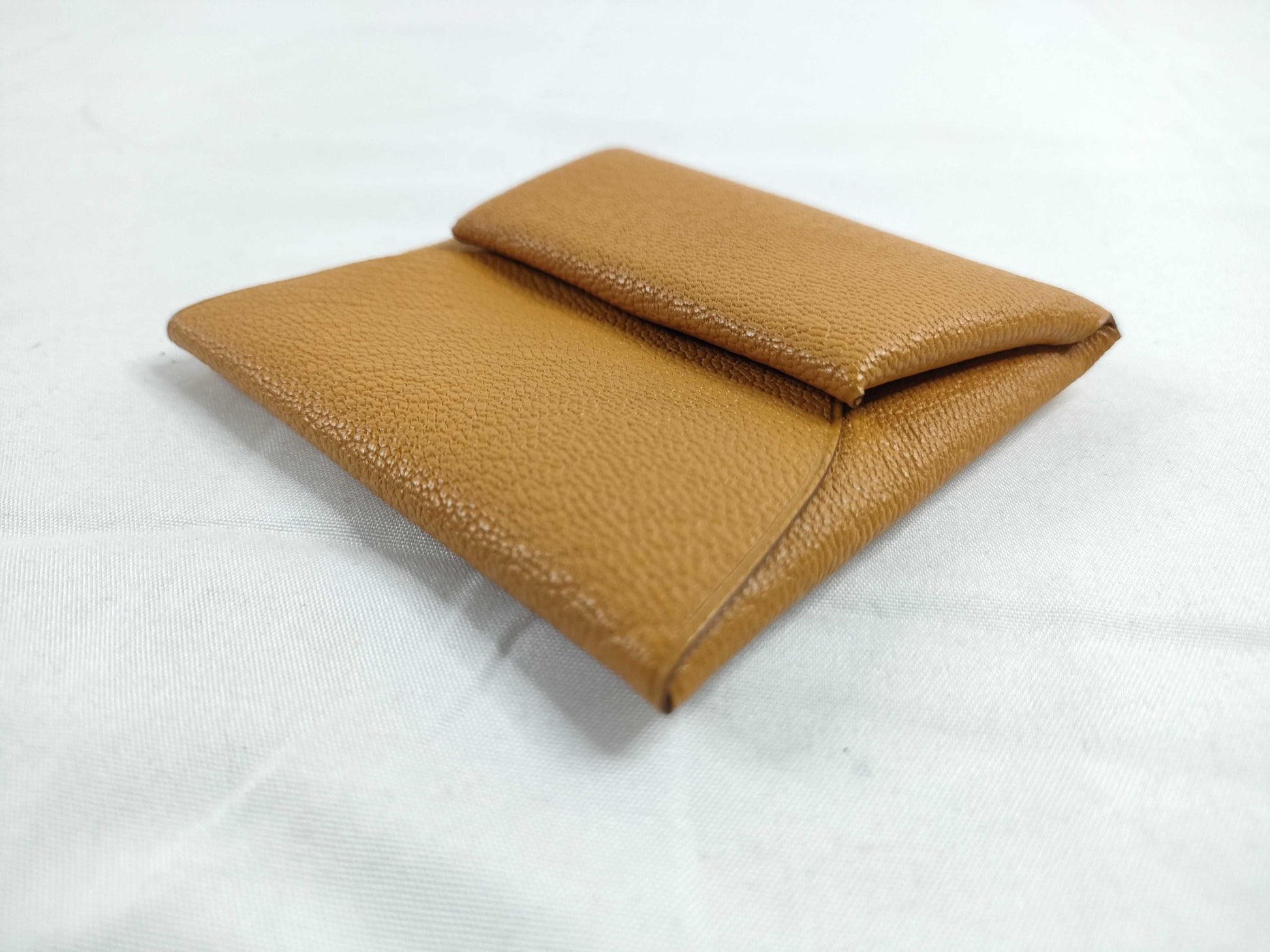 HERMES Bastia Orange □P Engraved Box Coin Case