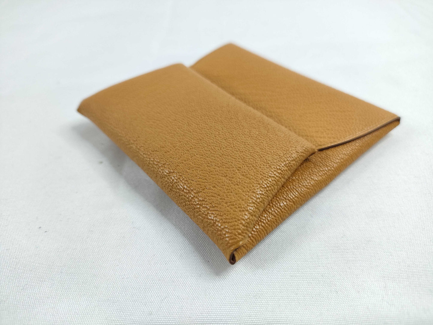 HERMES Bastia Orange □P Engraved Box Coin Case