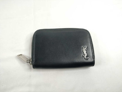 SAINT LAURENT YSL Logo Coin Case Black Coin Case