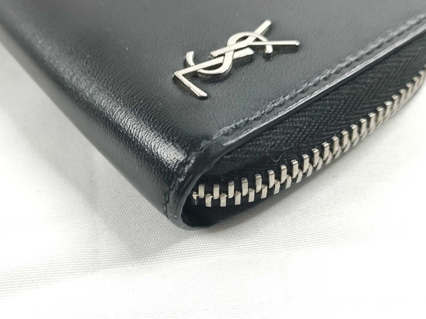 SAINT LAURENT YSL Logo Coin Case Black Coin Case
