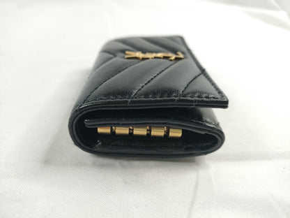 SAINT LAURENT YSL Logo 4-Row Key Case Black Key Case Keychain