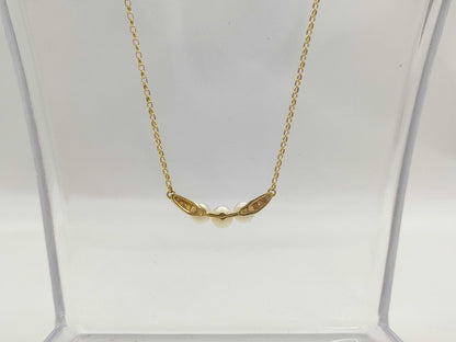 MIKIMOTO Pearl Necklace, Diameter: Approx. 5.1-5.4mm, Diamond, 18K Gold, 4.6g 