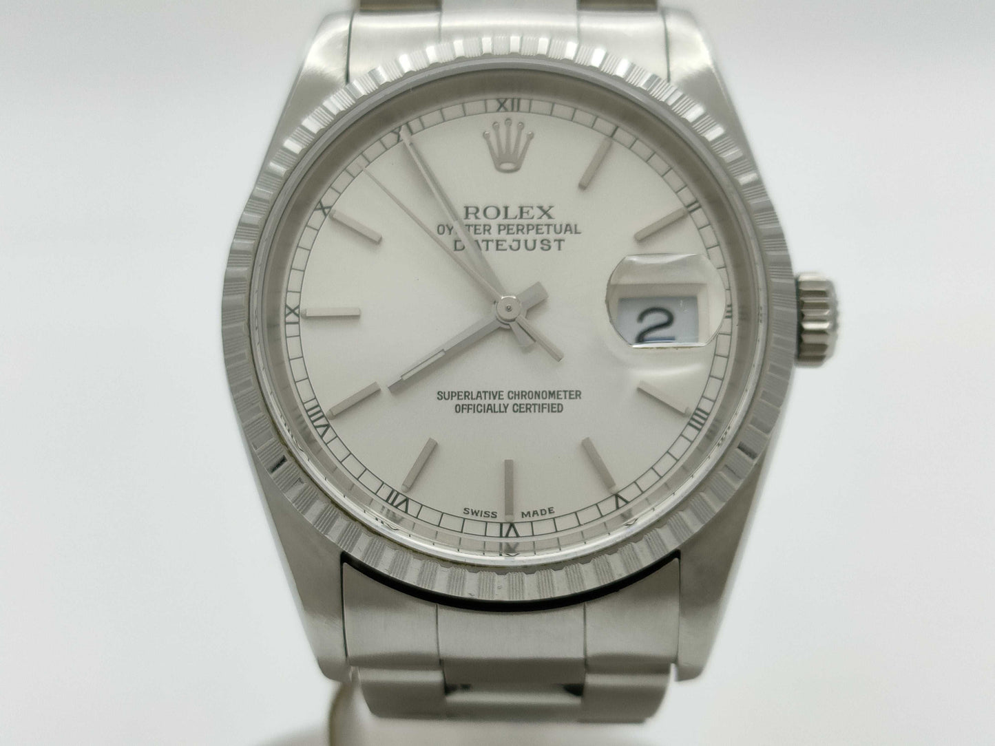ROLEX 16220 D082540 Silver Dial Oyster Breath Men's Watch