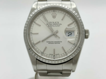 ROLEX 16220 D082540 Silver Dial Oyster Breath Men's Watch