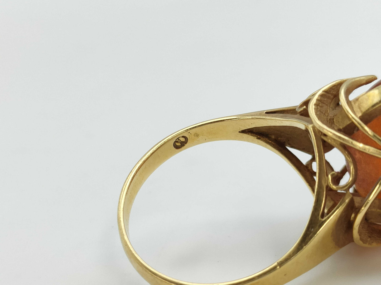 Color beads diameter approx. 14.4mm K18 6.8g ring 