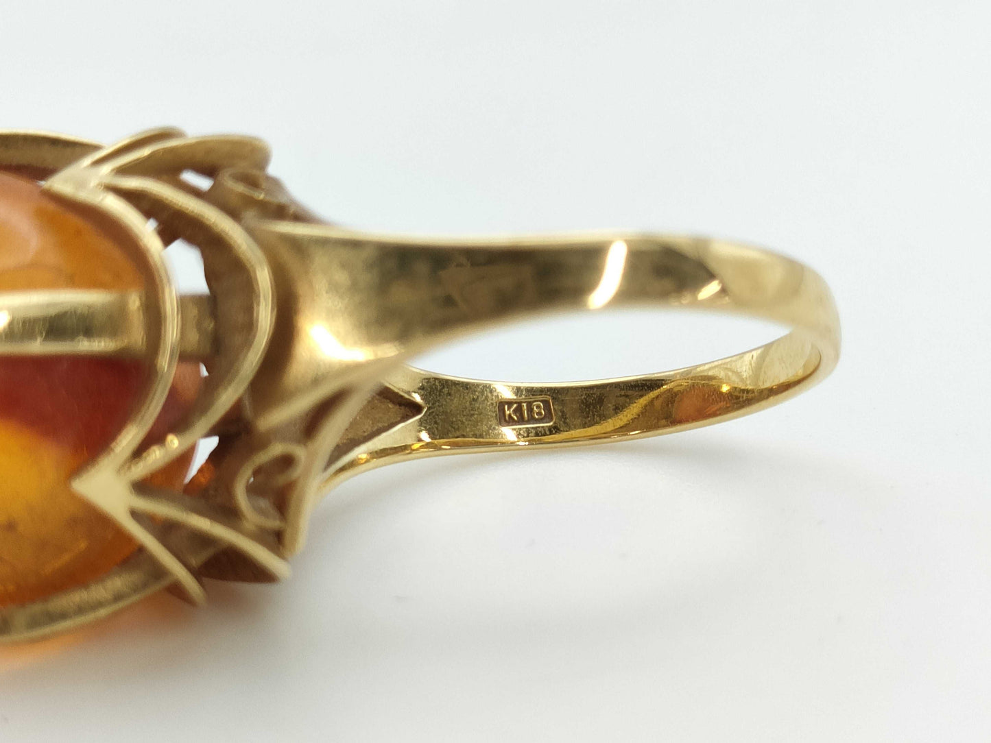 Color beads diameter approx. 14.4mm K18 6.8g ring 