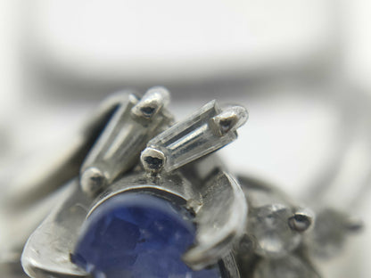 Colored Stone 1.20ct D0.26ct Pt900 5.9g Ring 