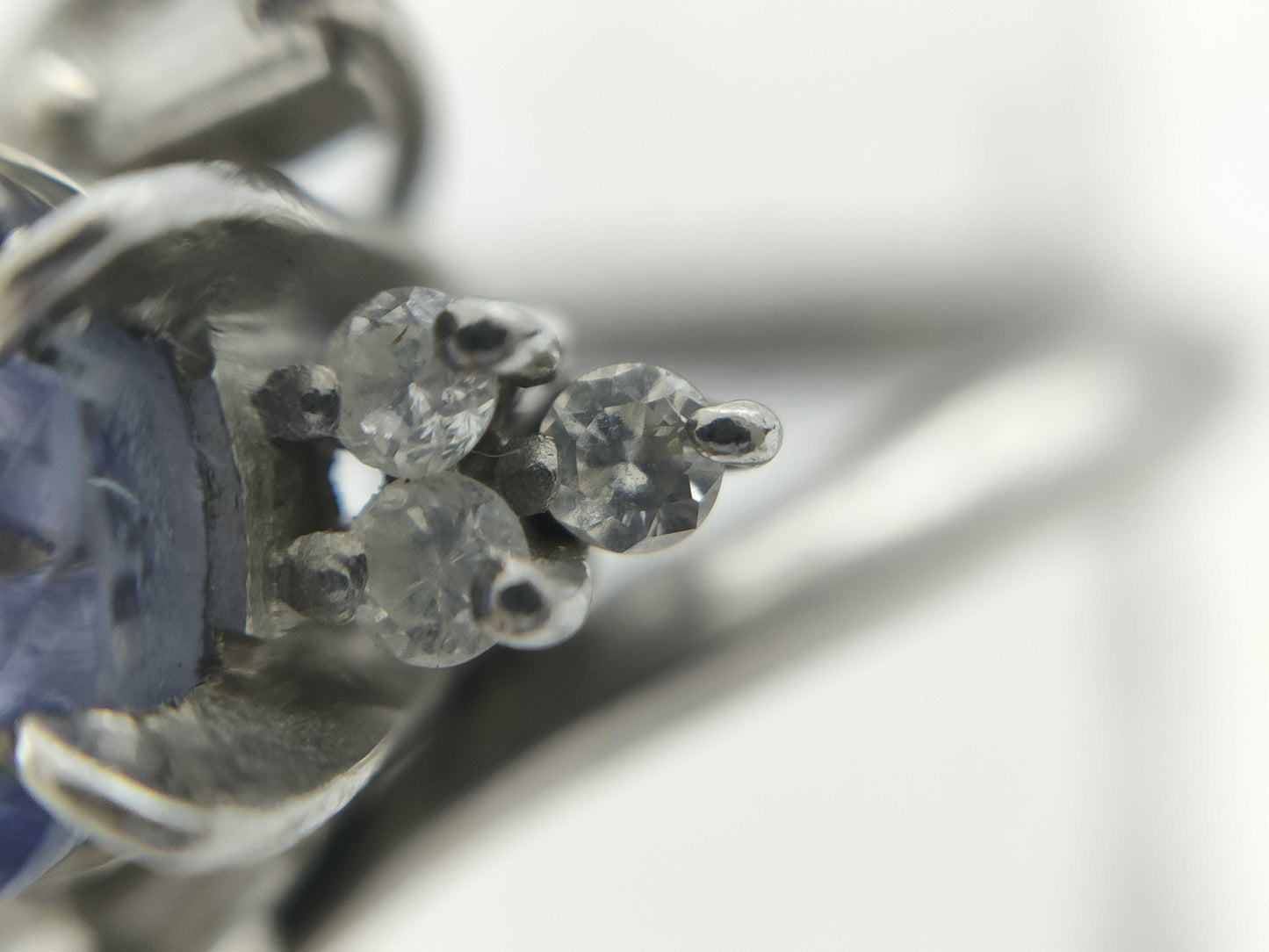 Colored Stone 1.20ct D0.26ct Pt900 5.9g Ring 