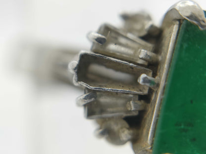 1.22ct colored stone, diamond, Pt900, 7.8g ring 