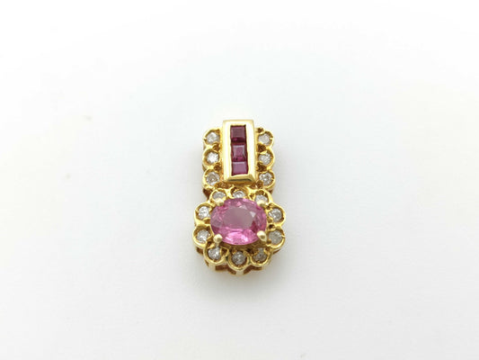 Colored Diamond Pendant Top, 18K Gold, 1.4g 