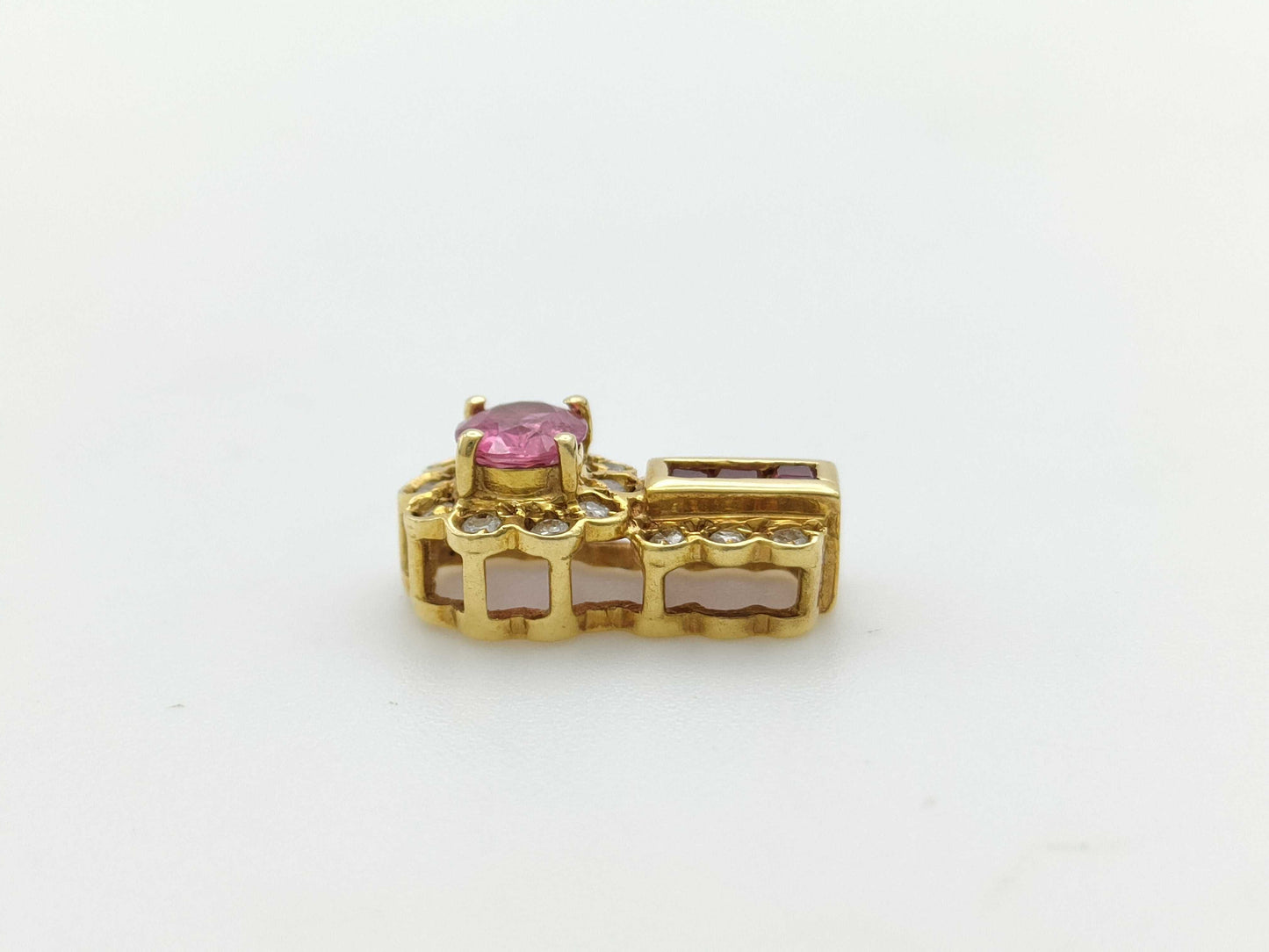 Colored Diamond Pendant Top, 18K Gold, 1.4g 