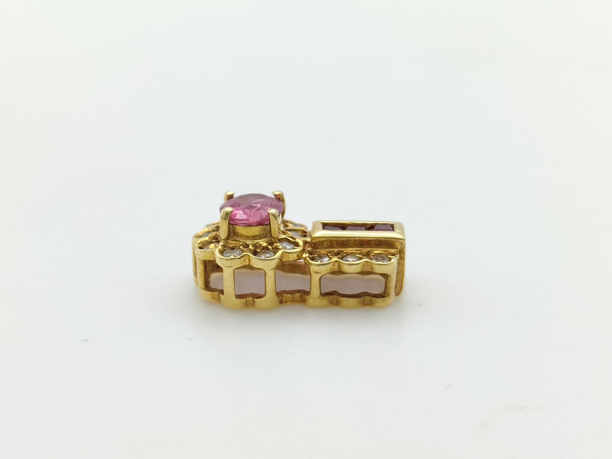 Colored Diamond Pendant Top, 18K Gold, 1.4g 