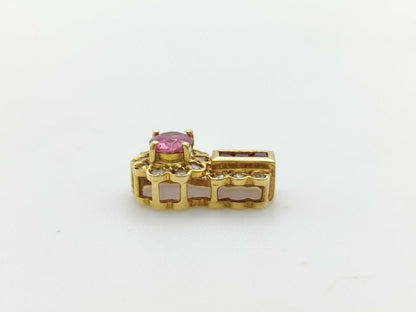 Colored Diamond Pendant Top, 18K Gold, 1.4g 