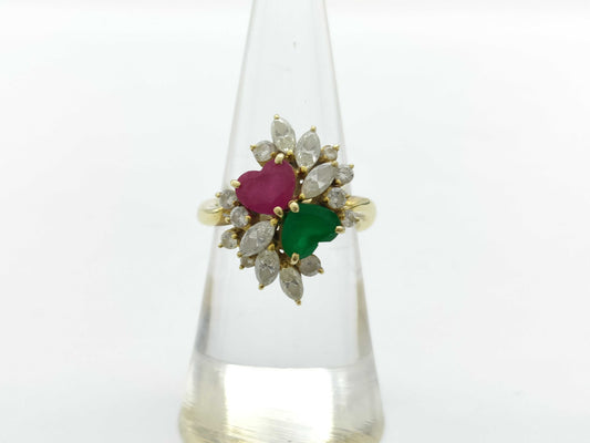 Colored Stone D1.27ct 750/K18 7.0g Ring 