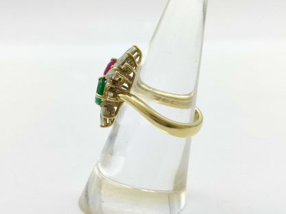 Colored Stone D1.27ct 750/K18 7.0g Ring 