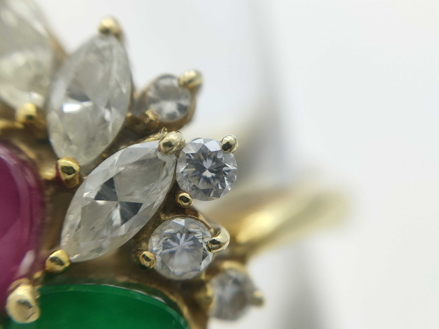 Colored Stone D1.27ct 750/K18 7.0g Ring 