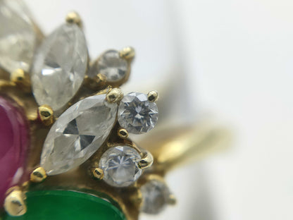 Colored Stone D1.27ct 750/K18 7.0g Ring 