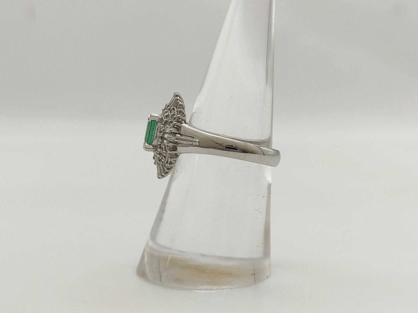 E0.65ct D0.45ct Pt900 6.4g Ring 