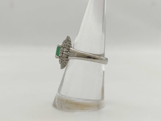 E0.65ct D0.45ct Pt900 6.4g Ring 