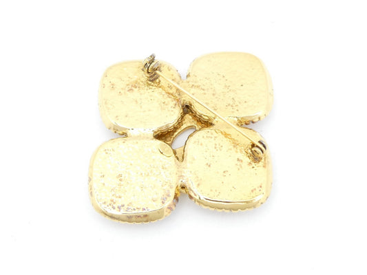 CHANEL Cocomark Cross Gold Brooch