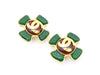 CHANEL Cocomark Cross Gold Earrings